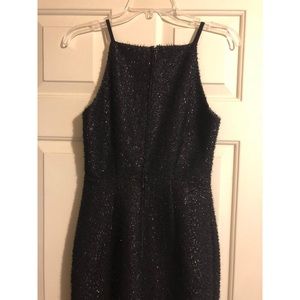 BLACK FUZ PENCIL DRESS